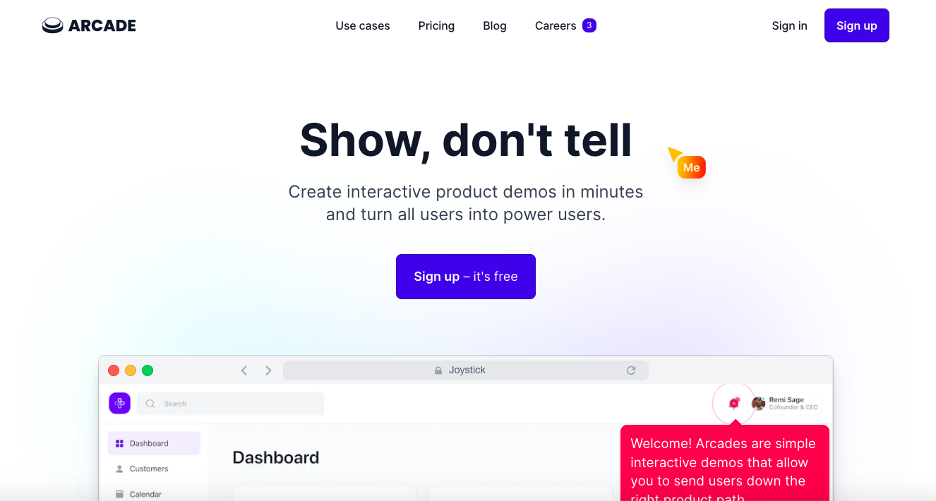Capture d'écran du produit Arcade