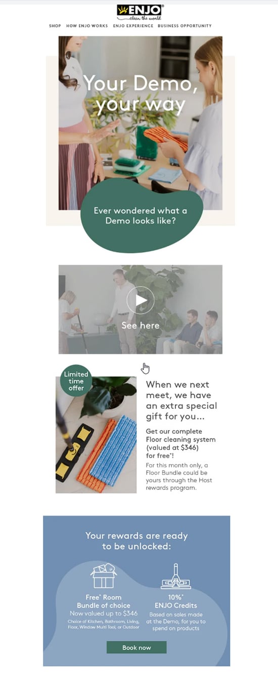 Enjo Demo Landing Page