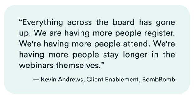 Témoignage sur les eWebinaires BombBomb