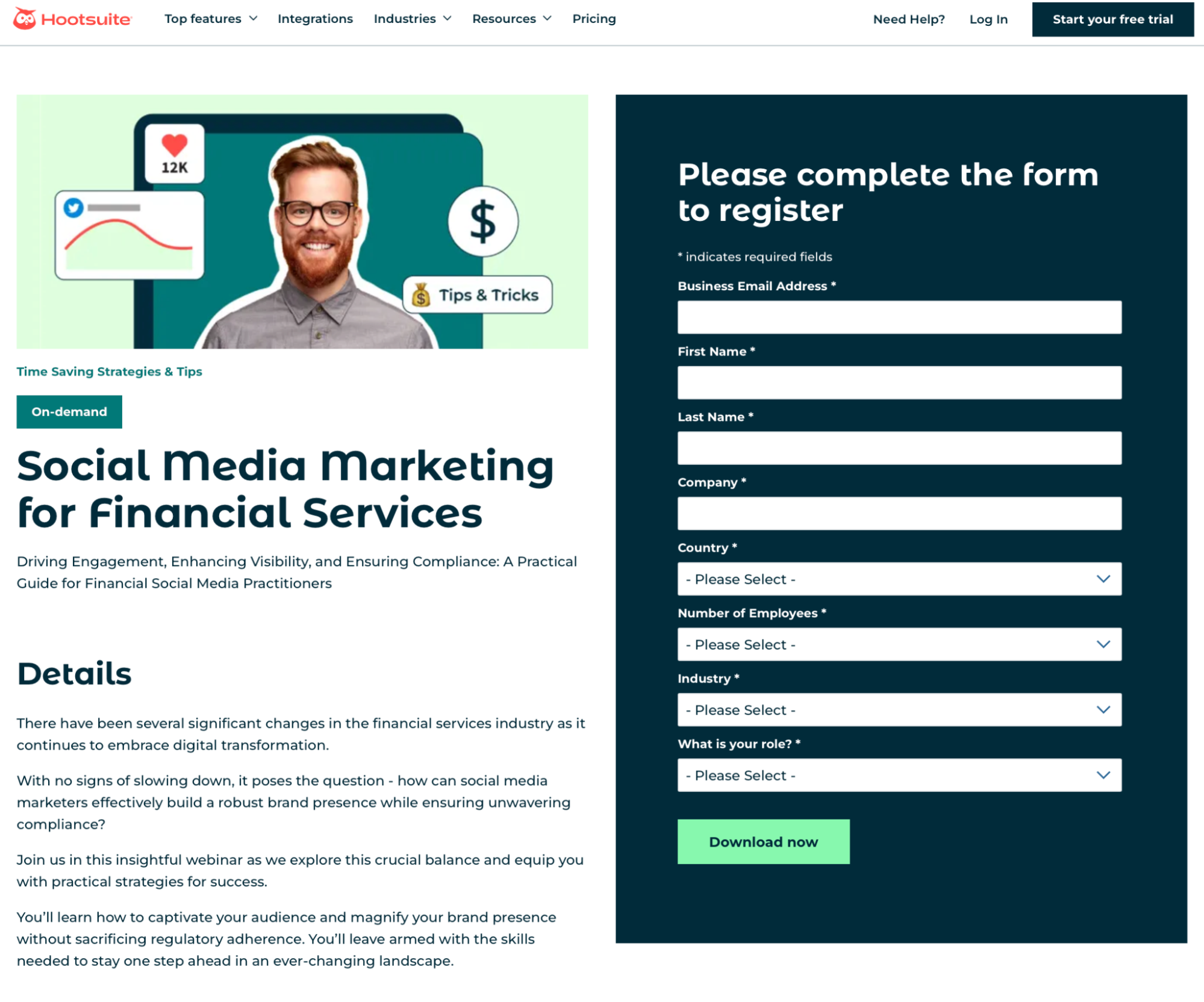 Hootsuite-webinar-landing-page