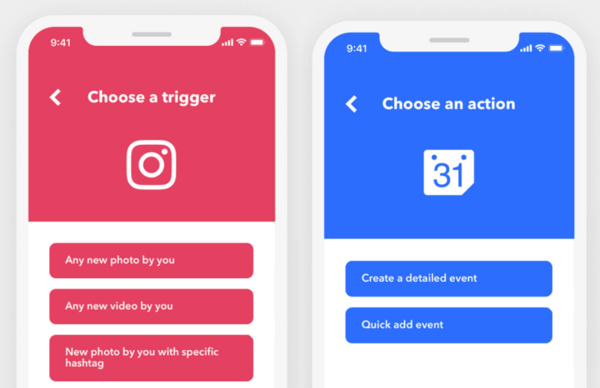 Intégrations via IFTTT