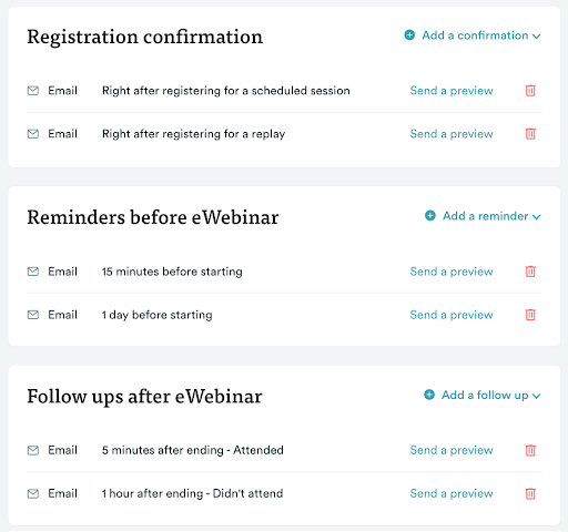 Registration confirmation