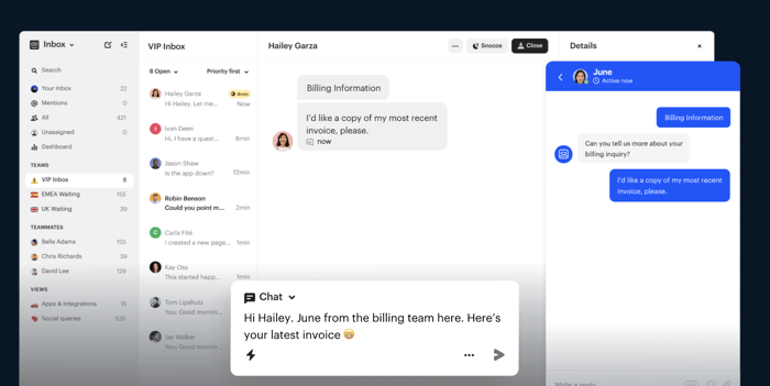 Capture d'écran du site web d'Intercom