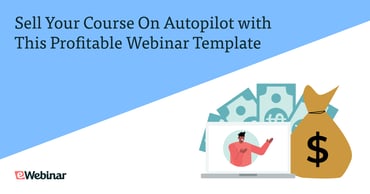 Computer with webinar on screen and money around it.