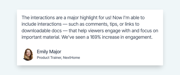 Review by Emily Major on interactions