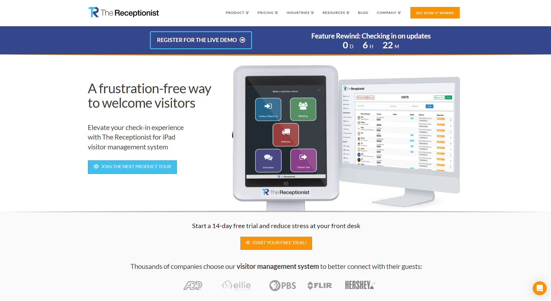 The-Receptionist-homepage