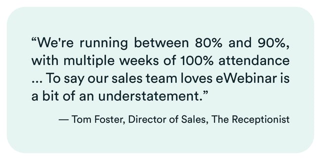 Tom Foster eWebinar testimonial