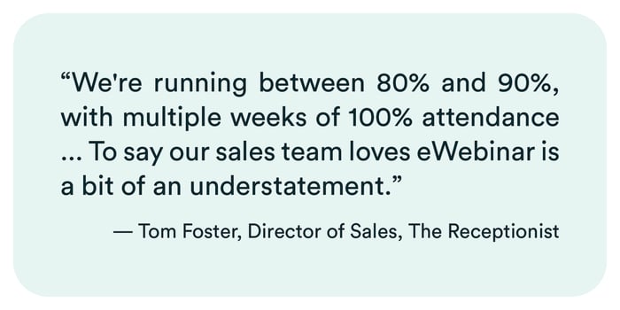 Tom Foster eWebinar testimonial