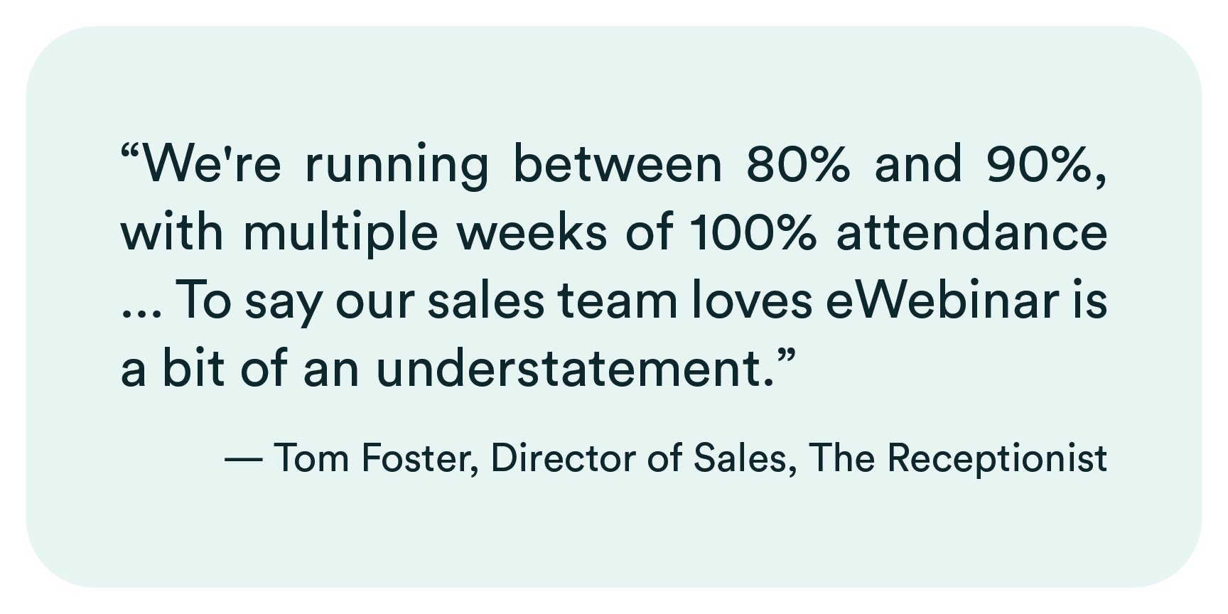 Tom Foster eWebinar testimonial