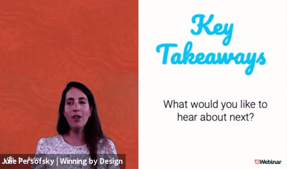 eWebinar montrant l'interaction des alertes de conversion