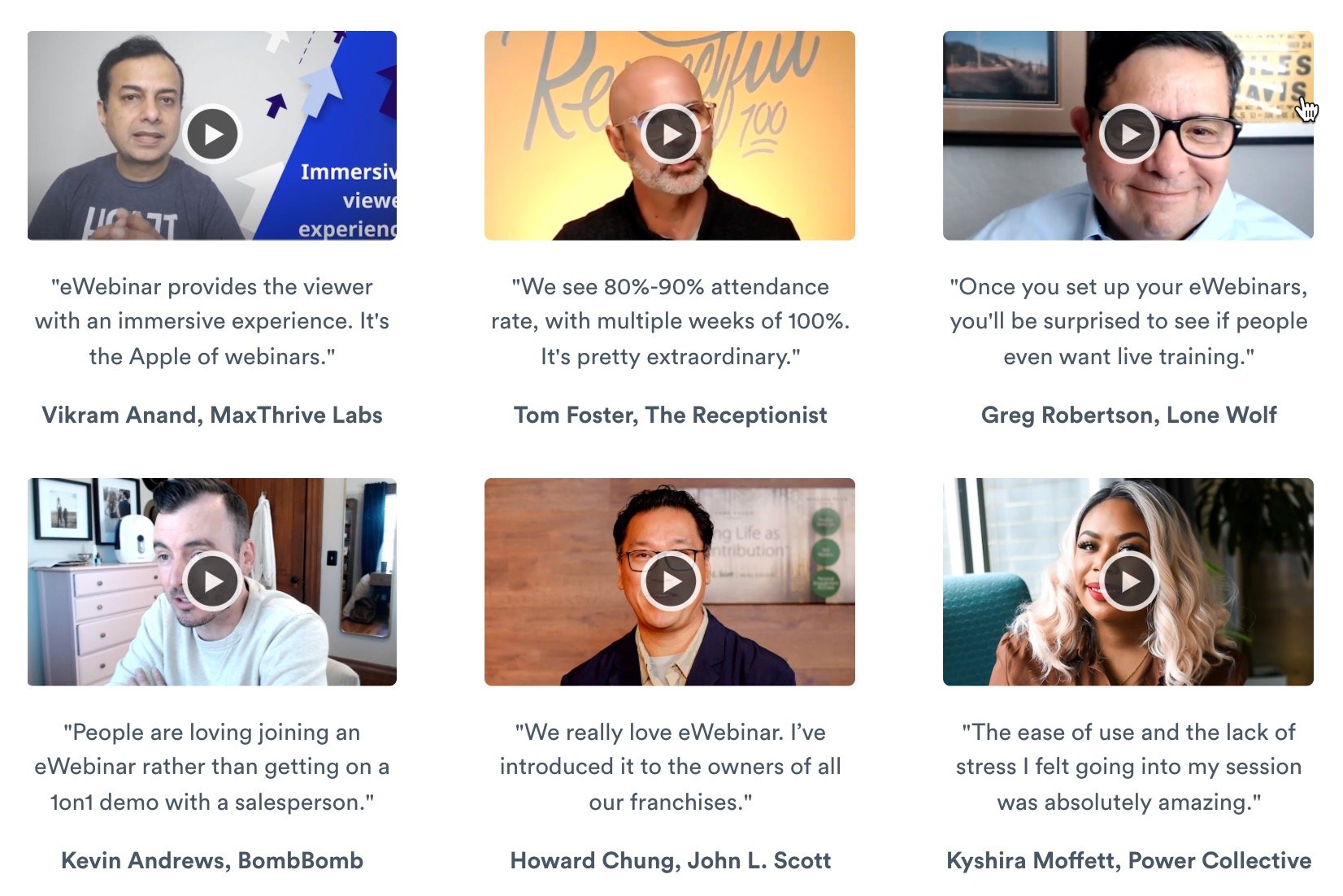 eWebinar's Customer Video Testimonials