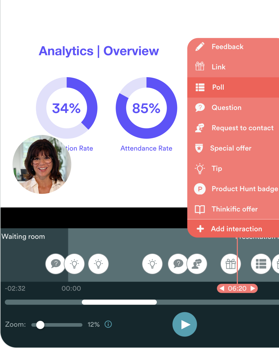 eWebinar Customized Interaction example
