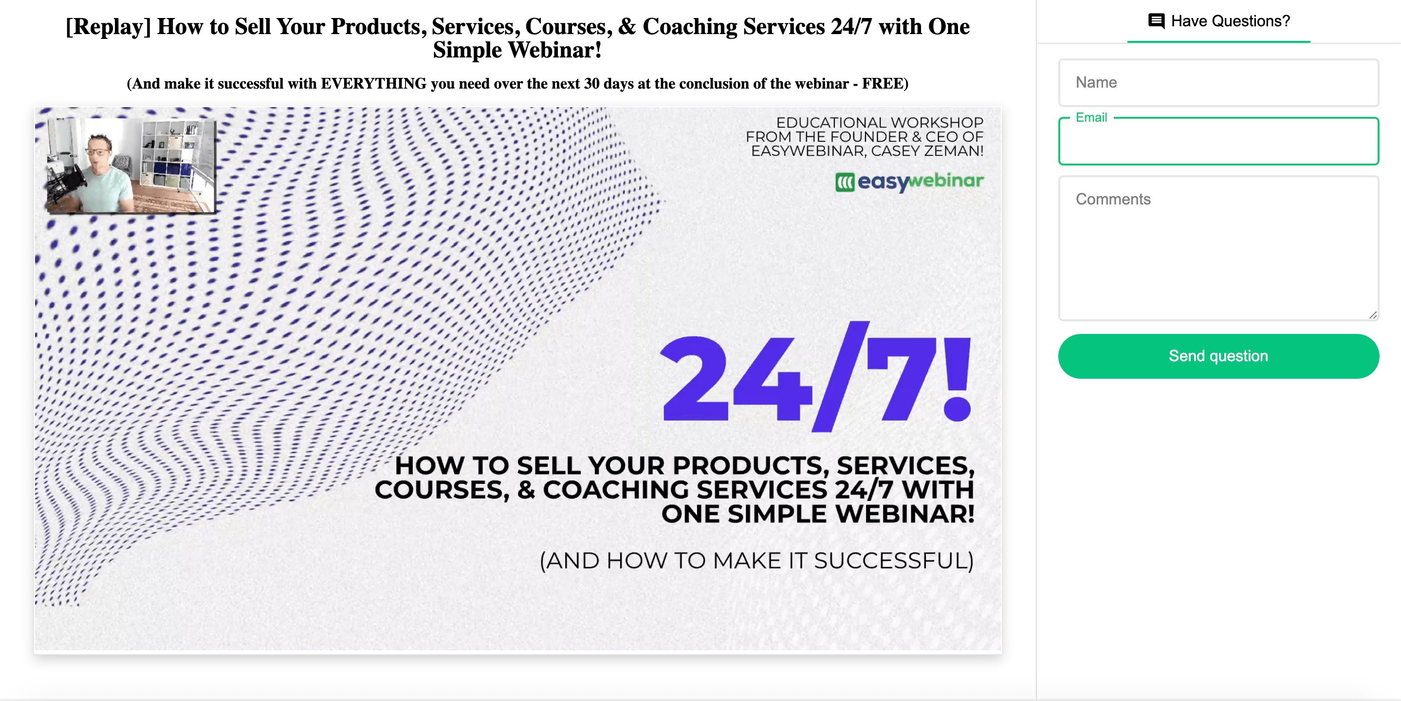 EasyWebinar automated webinar