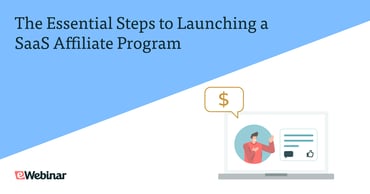 Man hosting a webinar with a dollar sign in a speech bubble