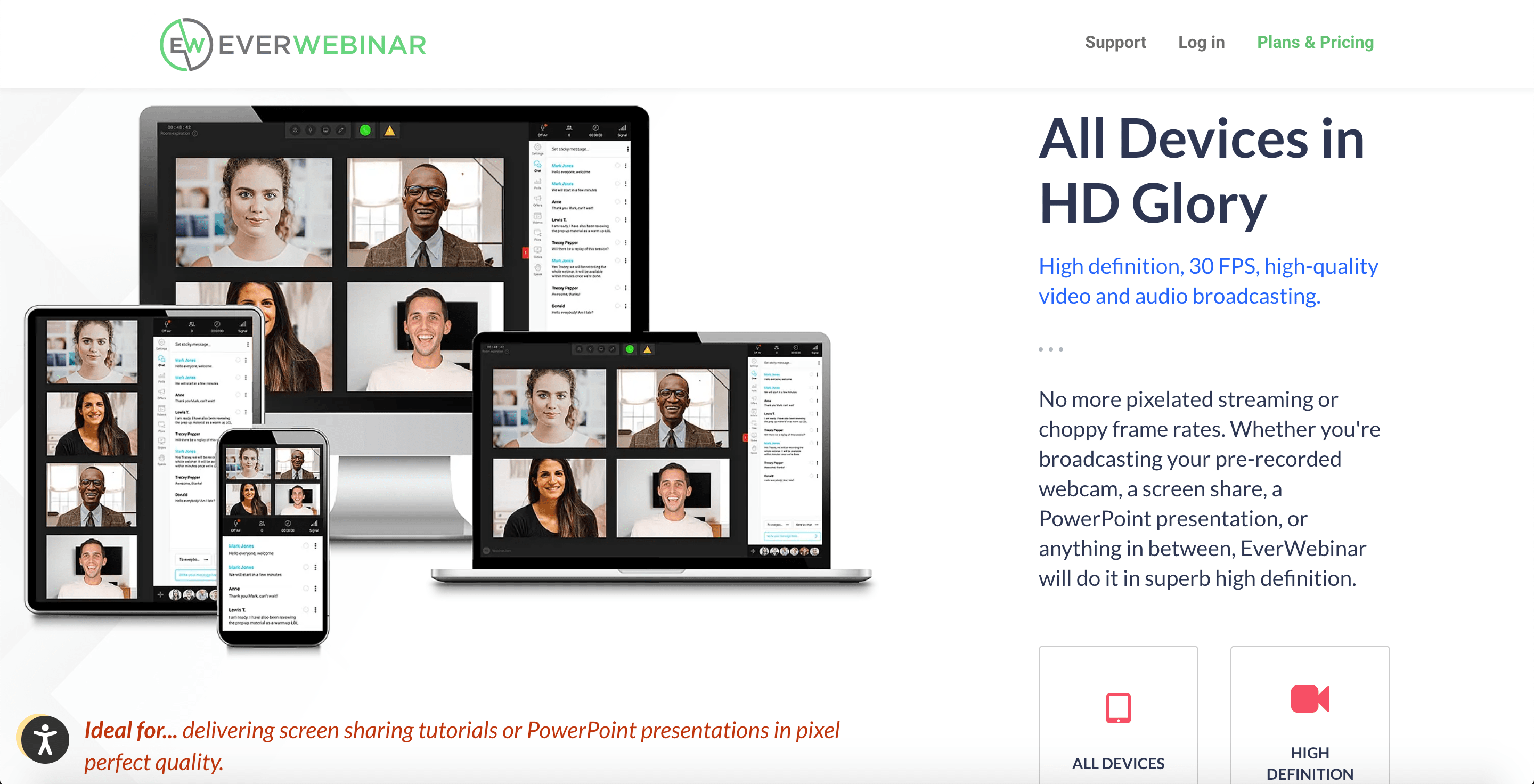 EverWebinar homepage