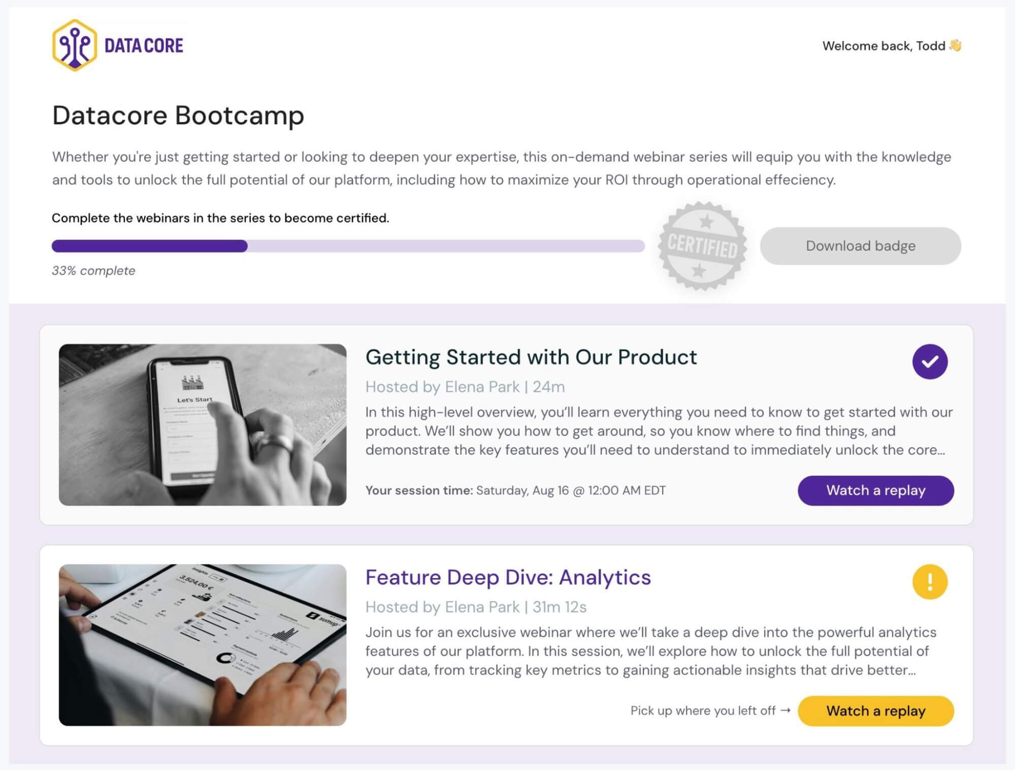 eWebinar: Creating Datacore Bootcamp Series