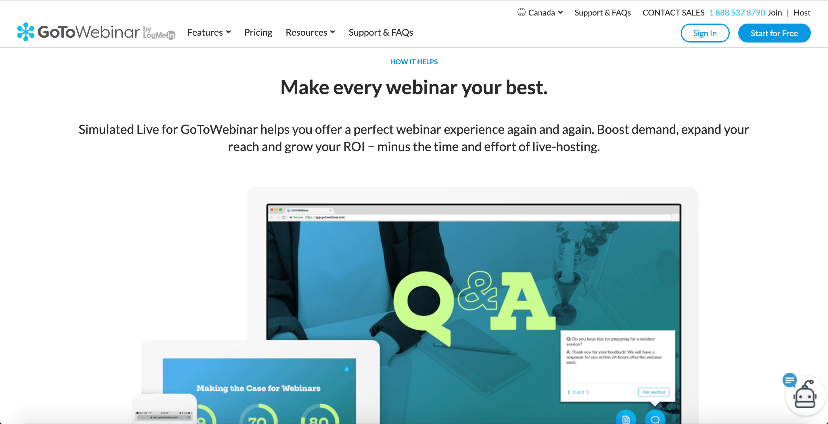 GoToWebinar homepage