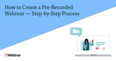 Woman presenting in a pre-recorded webinar