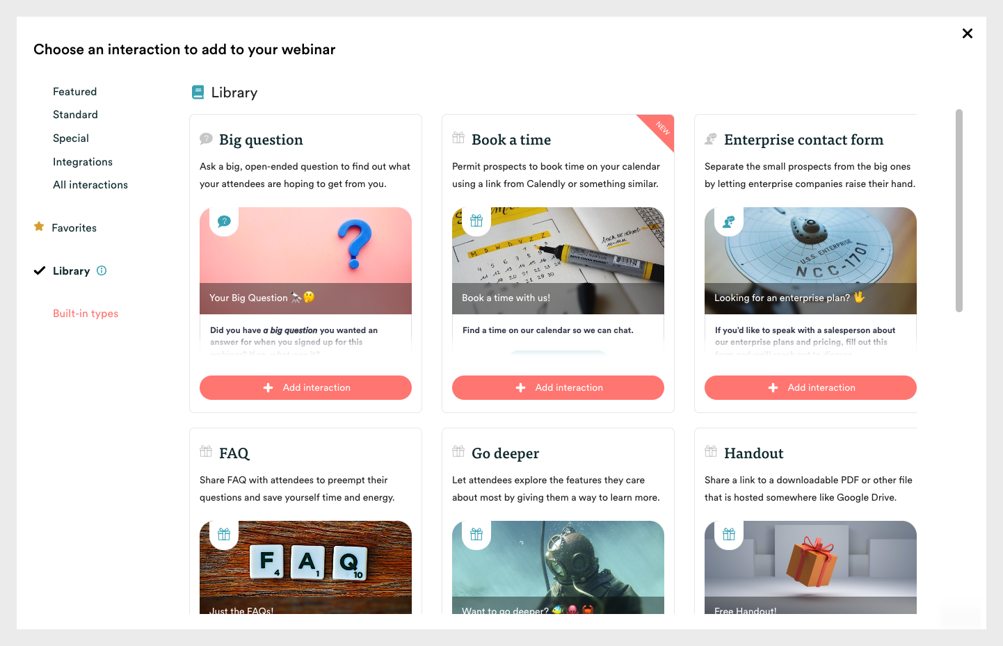 interactions library