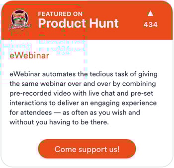 eWebinar Interaction avec Product Hunt