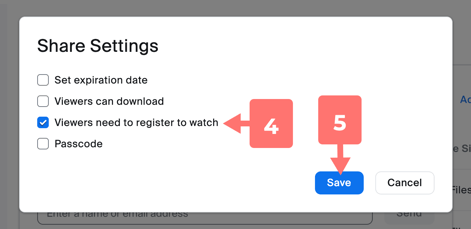 compartir configuración modal