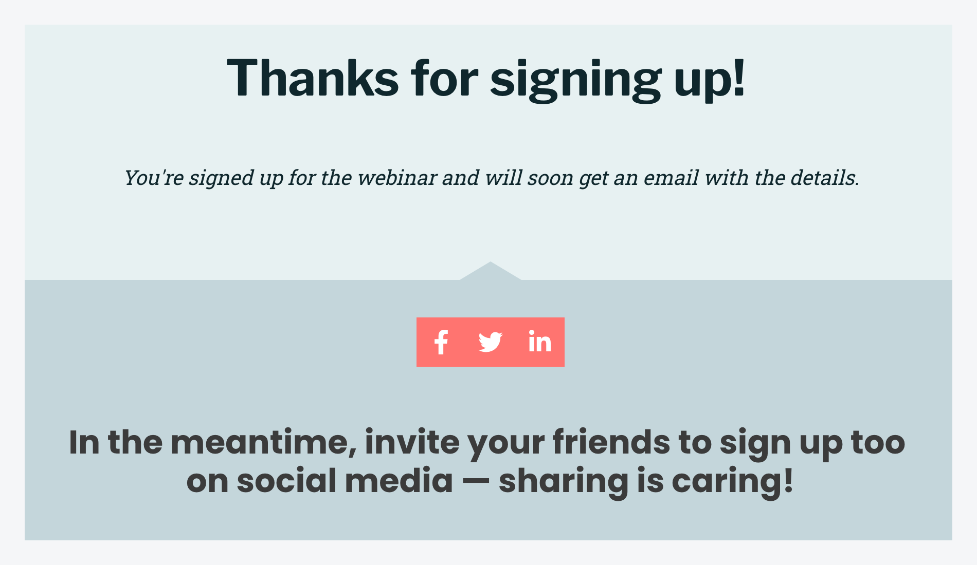 page de remerciement avec icônes sociales-1