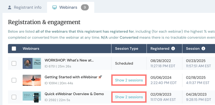 ud analytics - multiple sessions