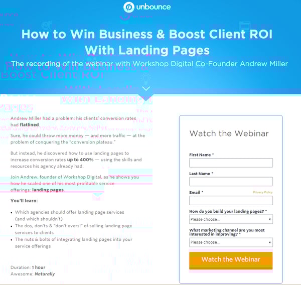 Unbounce Landing Pages
