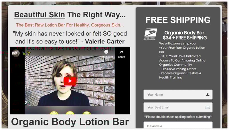 An example of a video sales letter