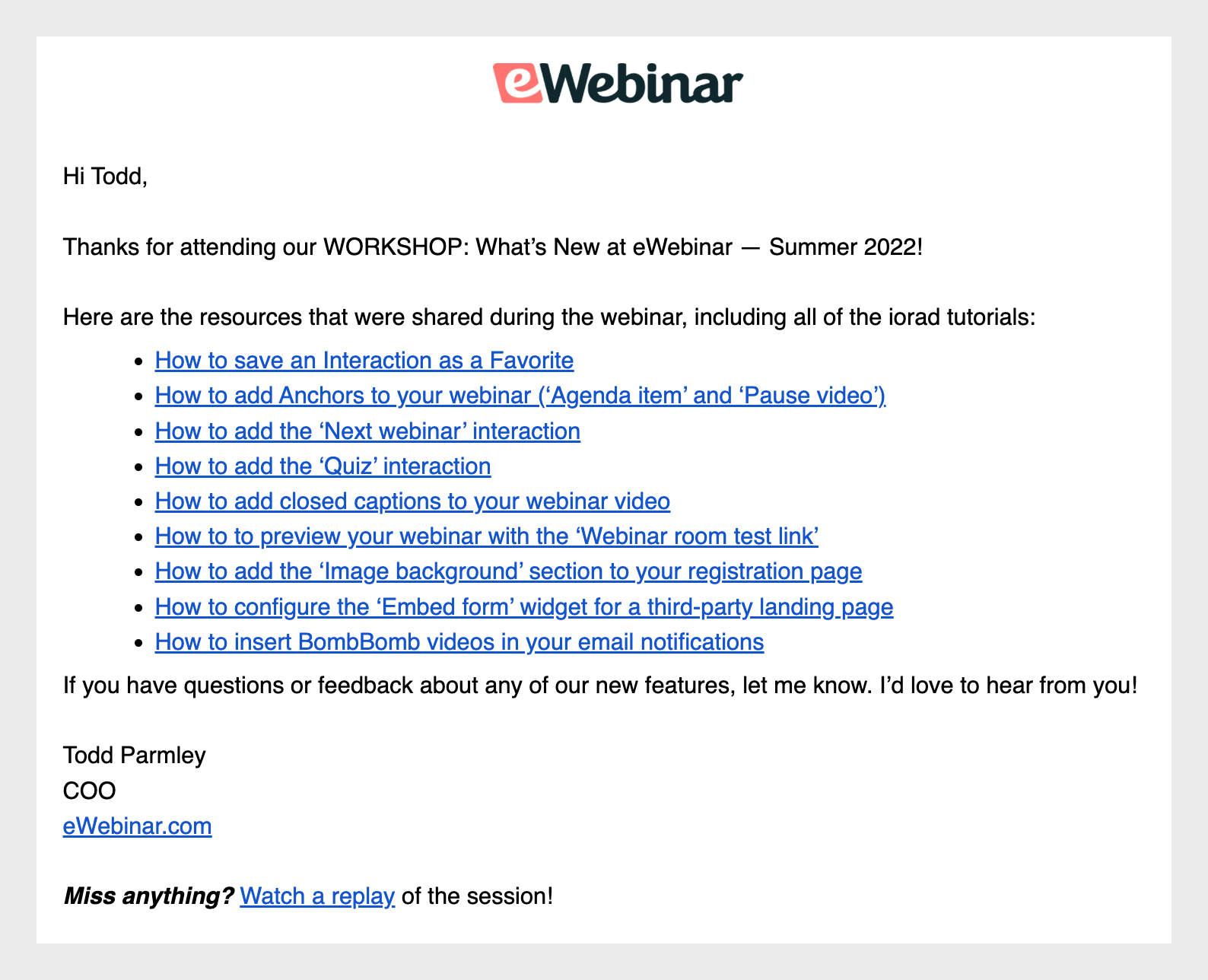 product release template - notification email