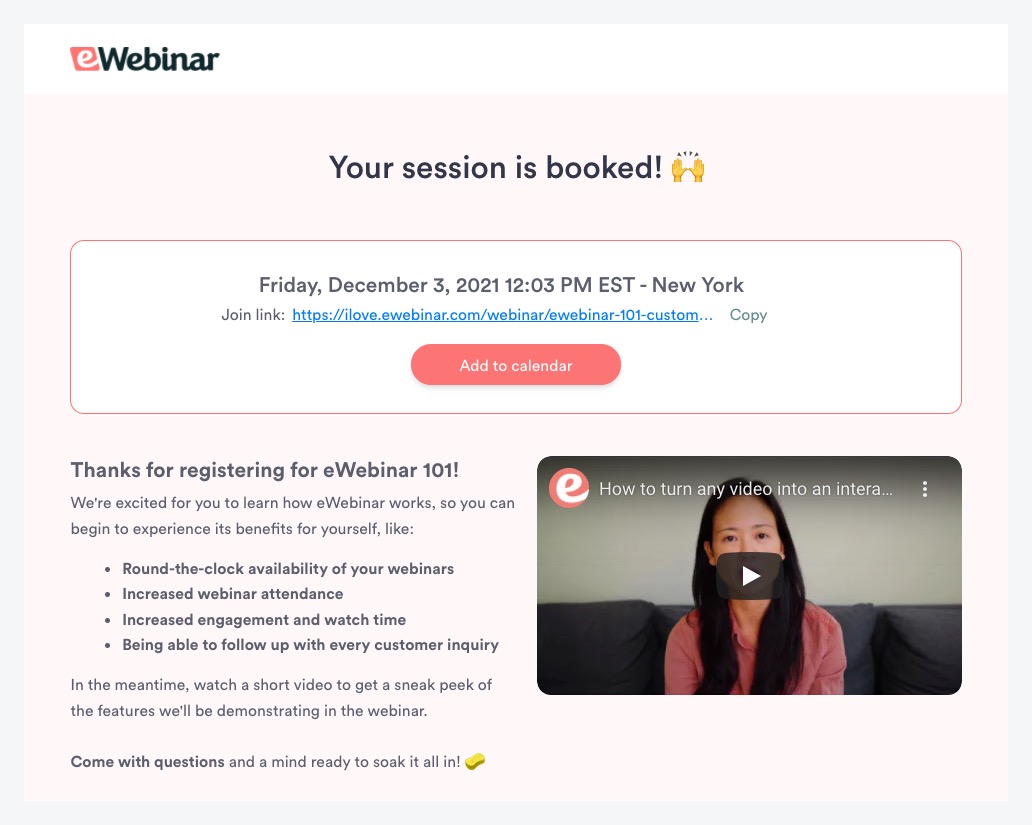 page d'enregistrement de remerciement sur le modèle d'embarquement