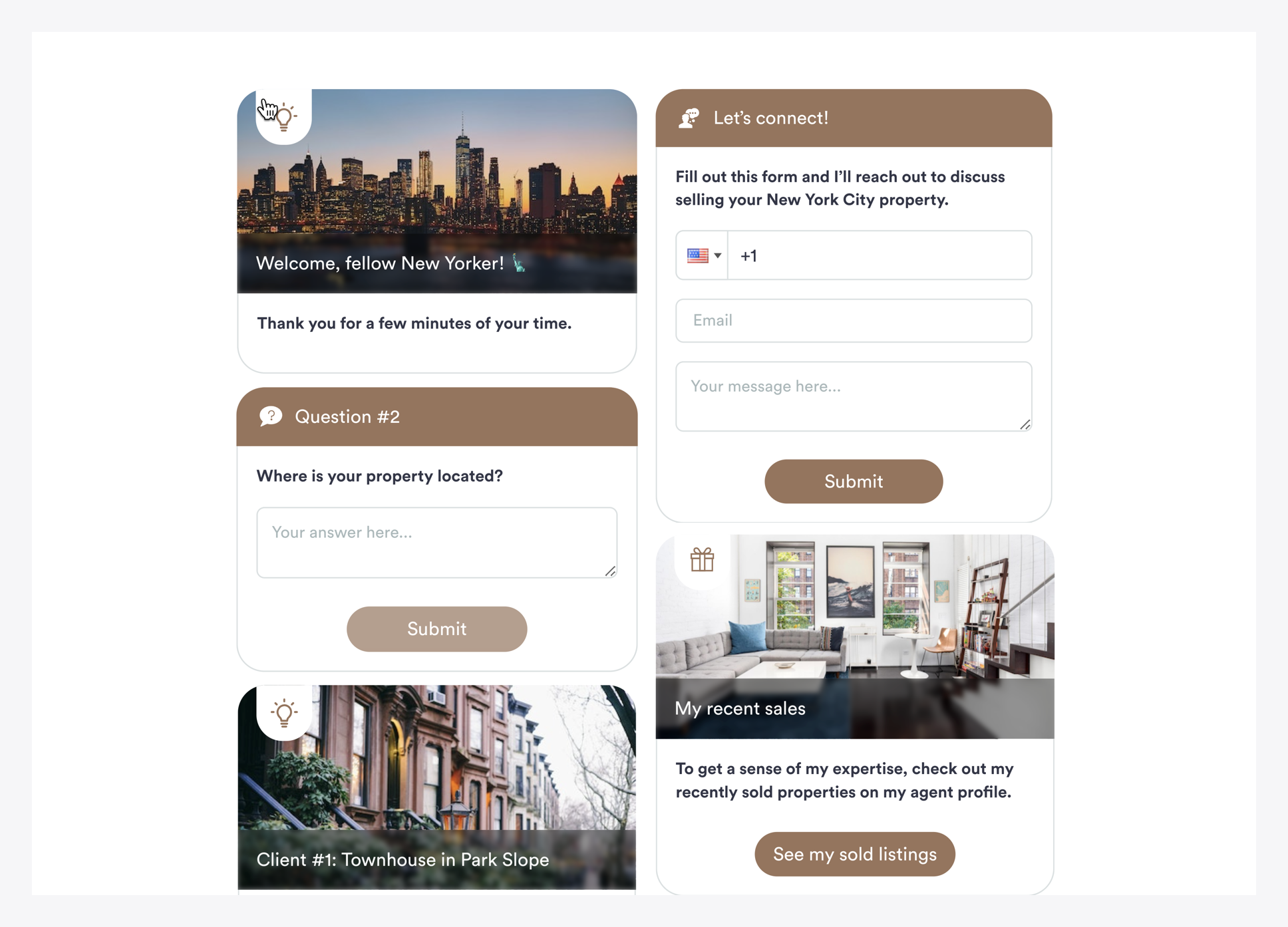 Seller lead magnet interactions